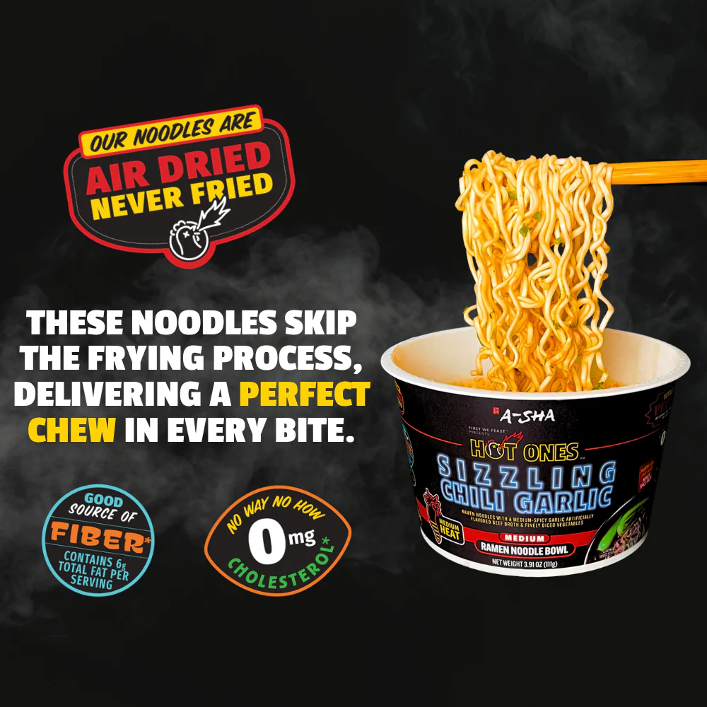 A-Sha x Hot Ones Sizzling Chili Garlic Noodles - Image 8
